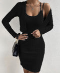 Can Be Worn Alone Sexy Shoulder Strap Tight Skirt Coat