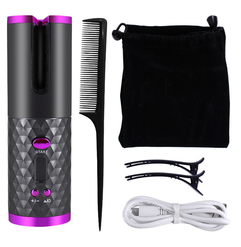 Rechargeable Automatic Hair Curler Women Portable Hair Curling Iron LCD Display Ceramic Curly Rotating Curling Wave Styer
Rizador de pelo automático recargable para mujer, rizador portátil con pantalla LCD, rizador de cerámica giratorio para ondas.