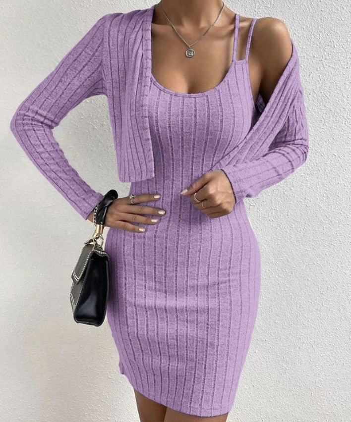 Can Be Worn Alone Sexy Shoulder Strap Tight Skirt Coat